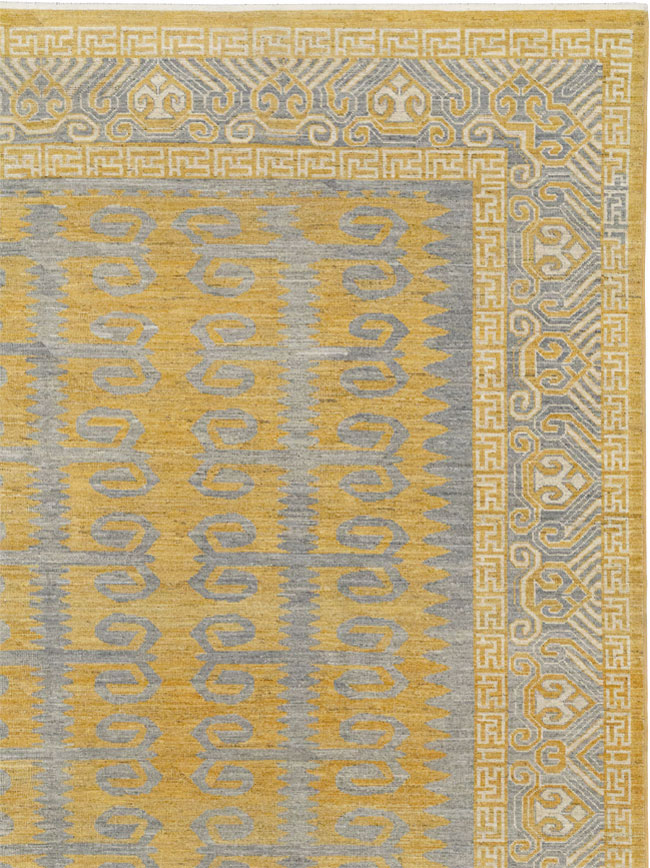 Modern East Turkestan Khotan Room Size Carpet, No.33406 - Gss