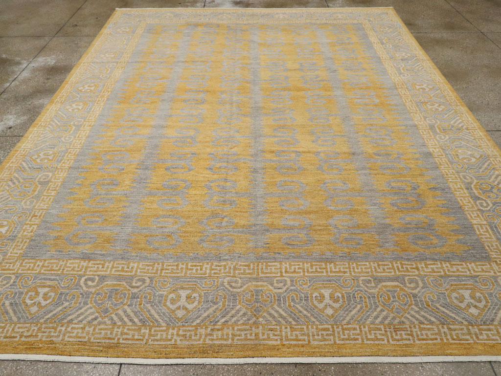 Modern East Turkestan Khotan Room Size Carpet, No.33406 - Gss