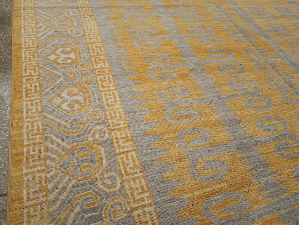 Modern East Turkestan Khotan Room Size Carpet, No.33406 - Gss