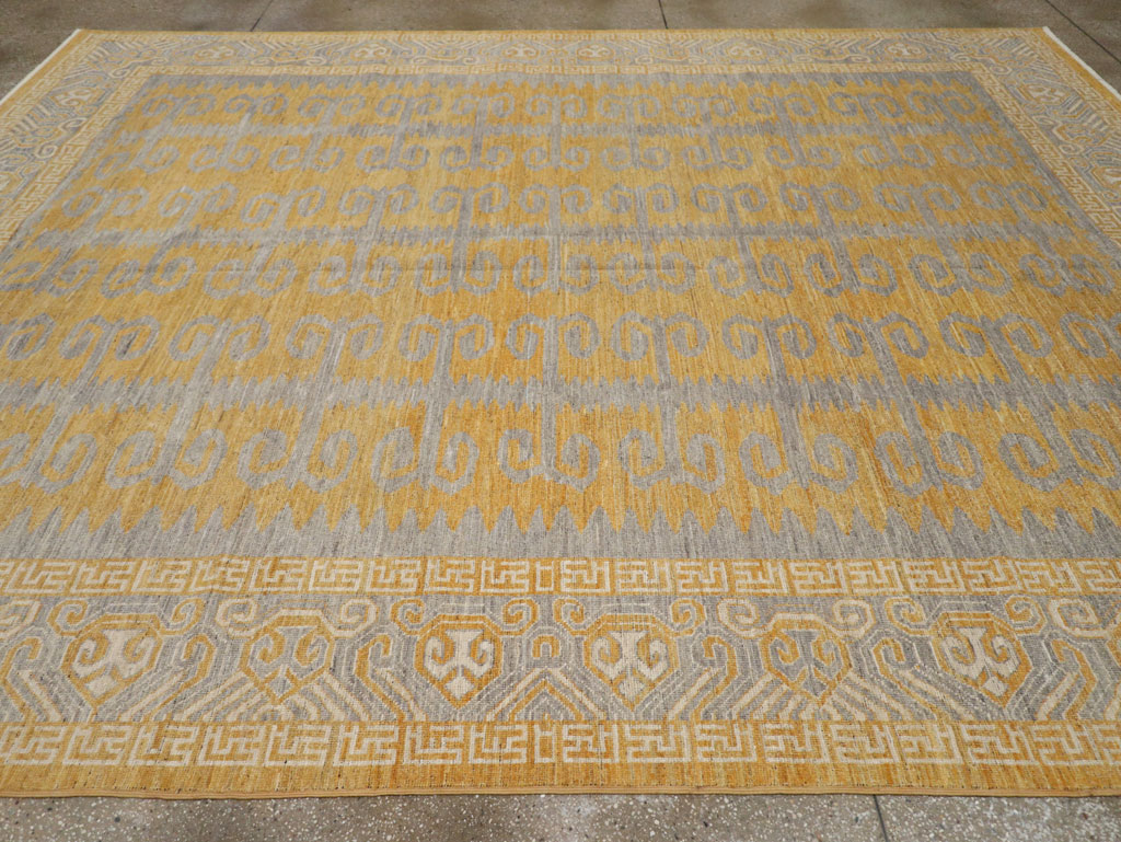 Modern East Turkestan Khotan Room Size Carpet, No.33406 - Gss