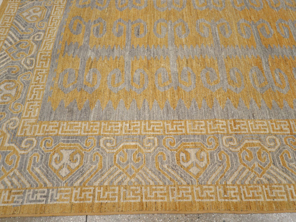 Modern East Turkestan Khotan Room Size Carpet, No.33406 - Gss