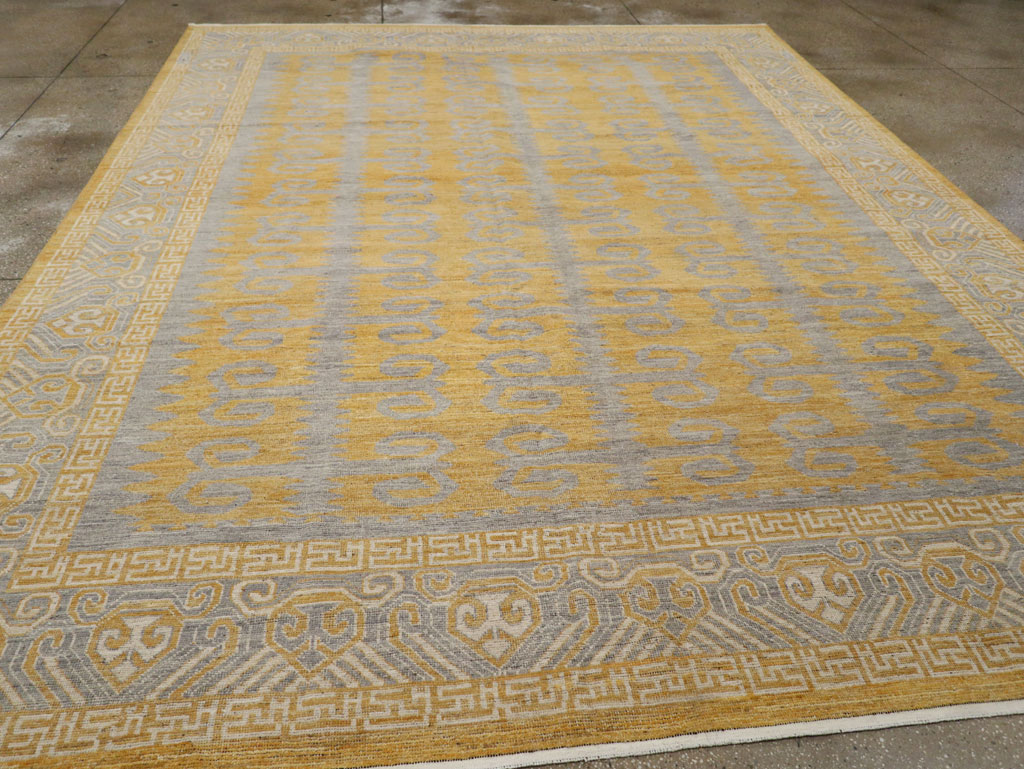 Modern East Turkestan Khotan Room Size Carpet, No.33406 - Gss
