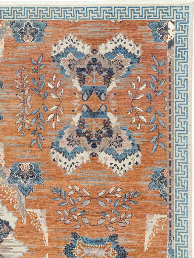 Modern East Turkestan Khotan Large Room Size Carpet, No.33407 - Gss