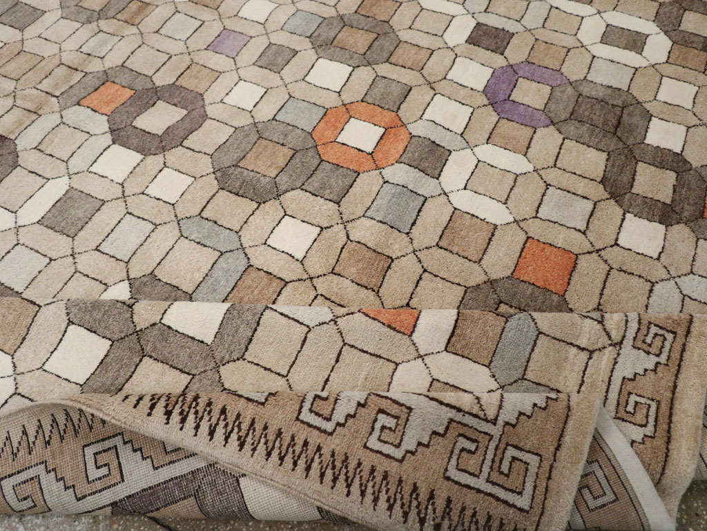 Modern East Turkestan Mongolian Room Size Carpet, No.33408 - Gss