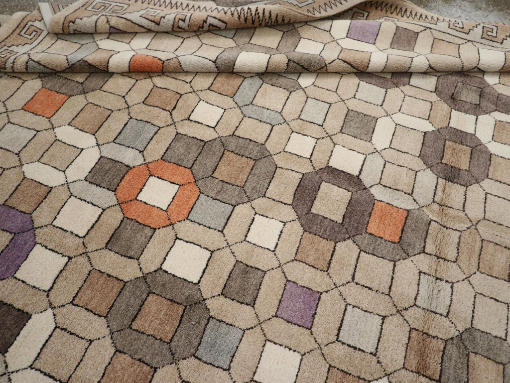 Modern East Turkestan Mongolian Room Size Carpet, No.33408 - Gss