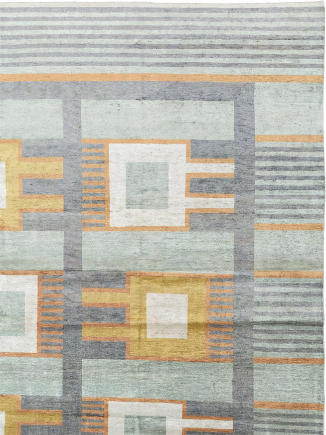 Modern East Turkestan Silk Khotan Large Room Size Carpet, No.33410 - Gss