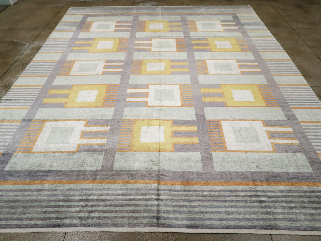Modern East Turkestan Silk Khotan Large Room Size Carpet, No.33410 - Gss