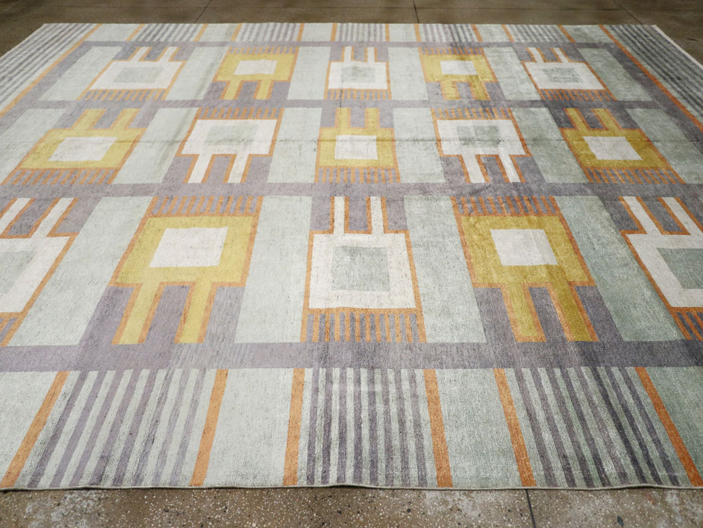 Modern East Turkestan Silk Large Room Size Carpet, No.33410 - Gss