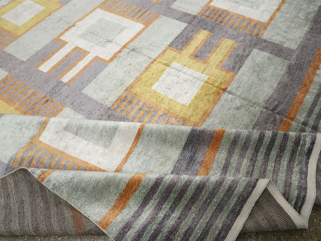 Modern East Turkestan Large Room Size Carpet, No.33410 - Gss