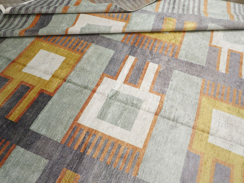 Modern East Turkestan Silk Large Room Size Carpet, No.33410 - Gss