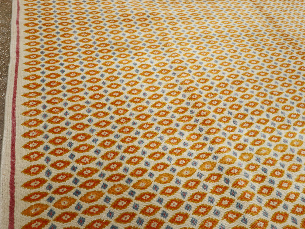 Vintage Persian Kashan Room Size Carpet, No.33419 - Gss