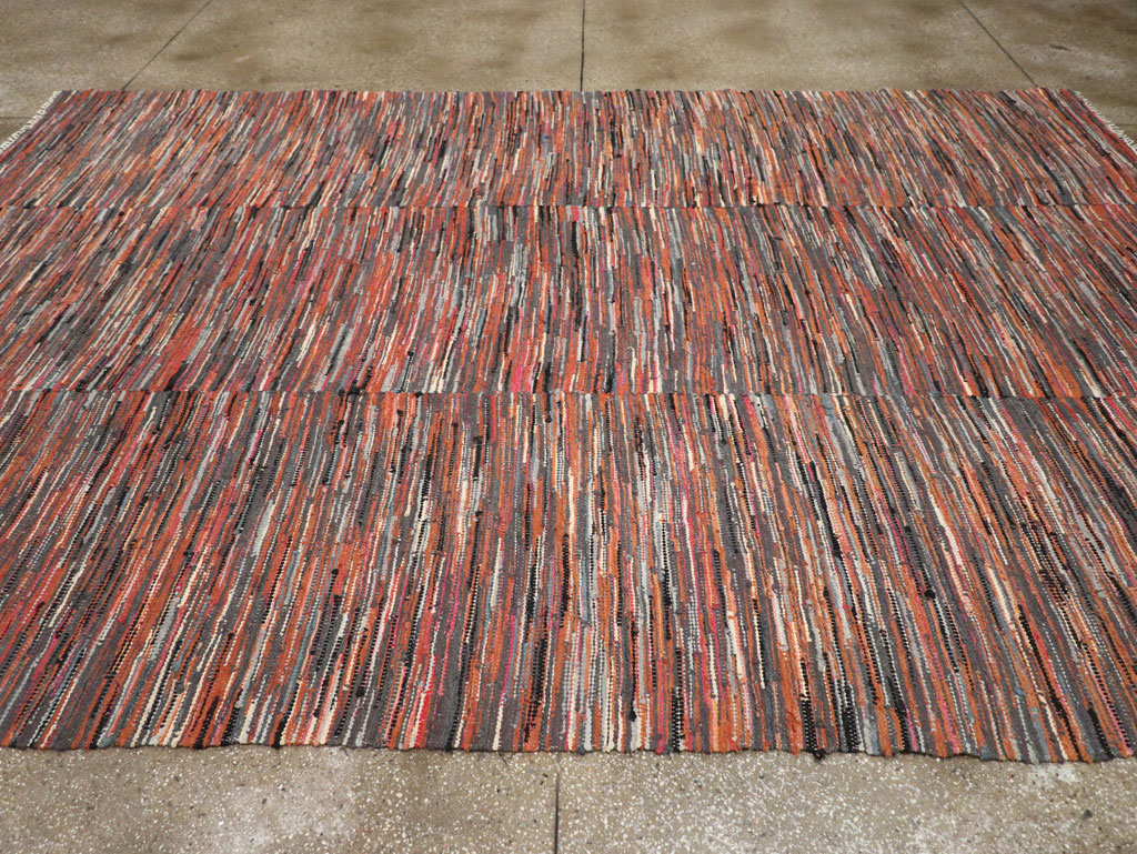 Vintage American Rag Rug, No.33424 - Gss