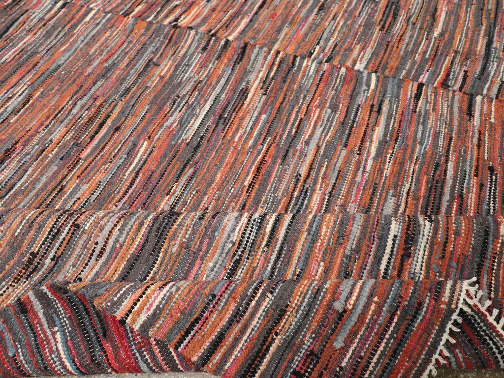 Vintage American Rag Rug, No.33424 - Gss