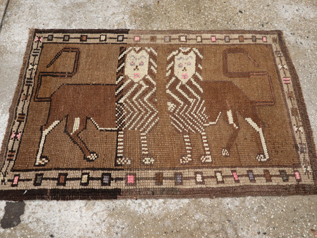 Vintage Turkish Anatolian Pictorial Rug, No.33428 - Gss