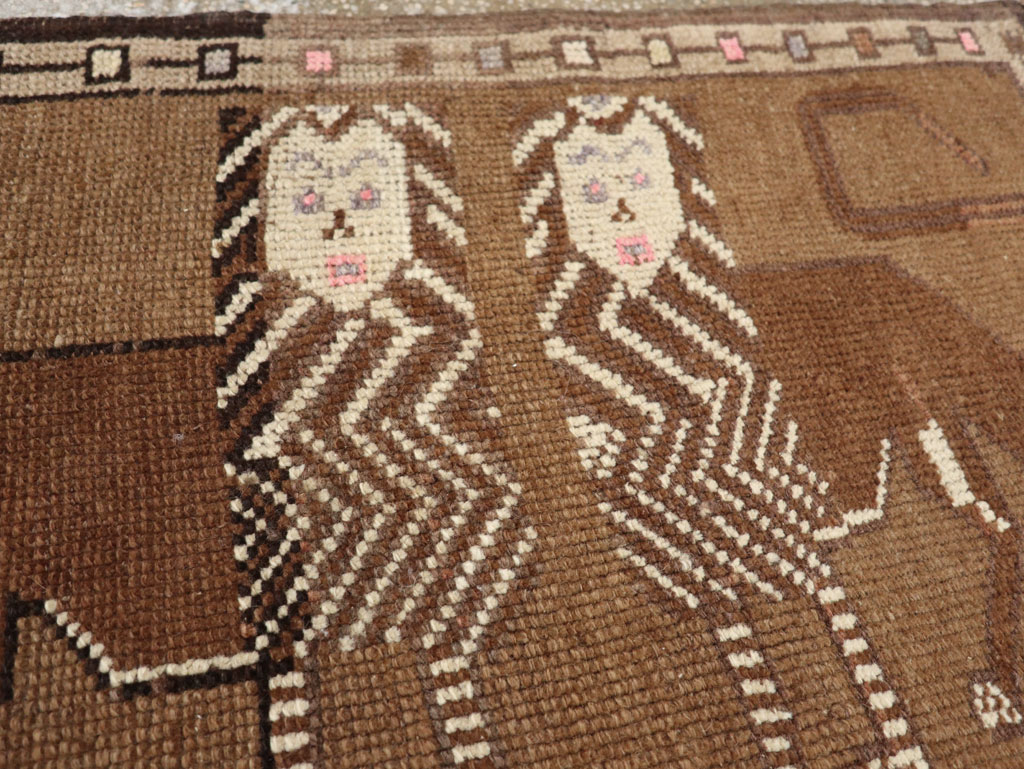 Vintage Turkish Anatolian Pictorial Rug, No.33428 - Gss