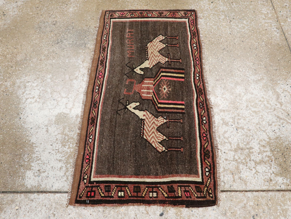 Vintage Turkish Anatolian Pictorial Rug (Pair: 1 of 2), No.33429 - Gss