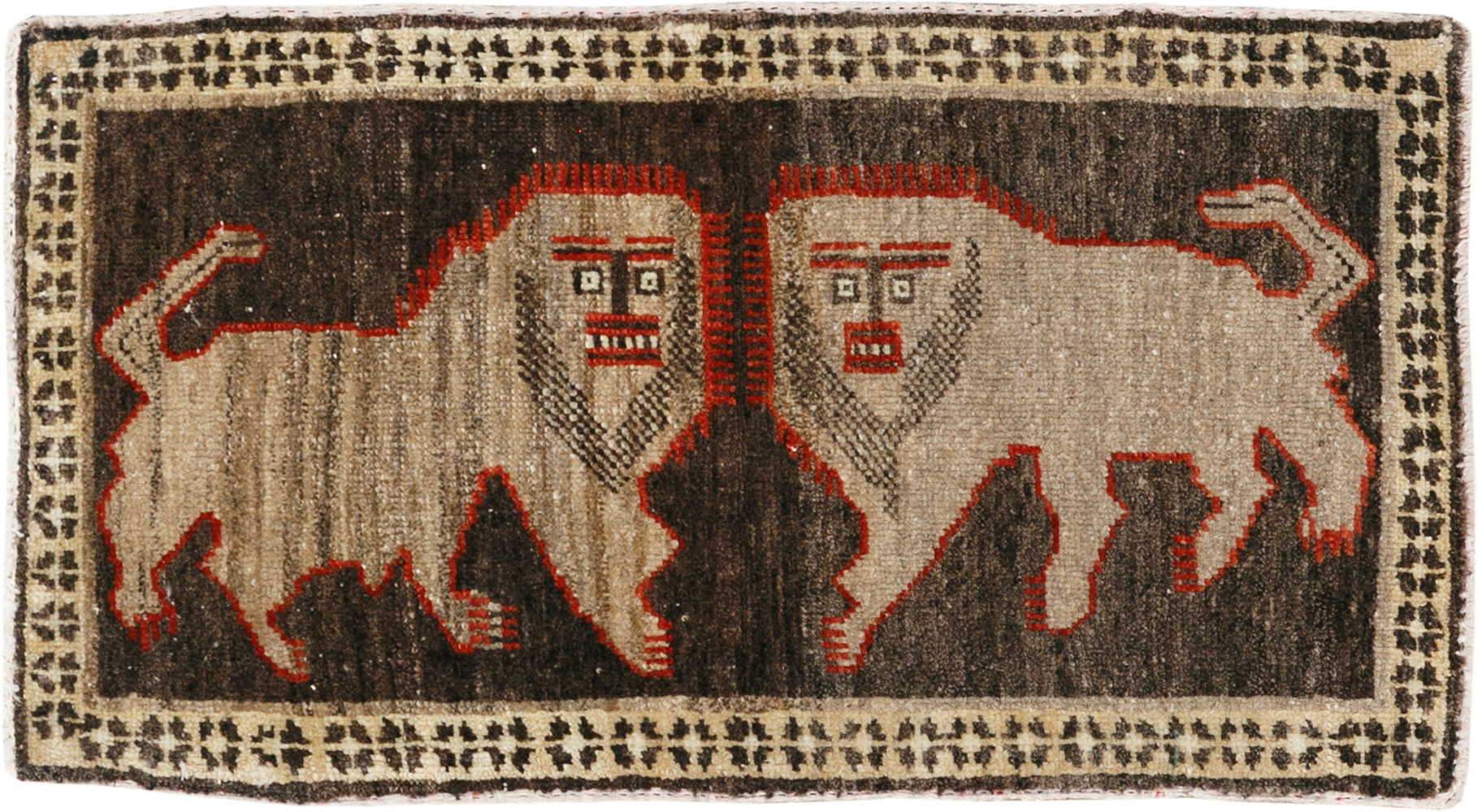 Vintage Turkish Anatolian Pictorial Rug (Pair: 1 of 2), No.33430 - Gss