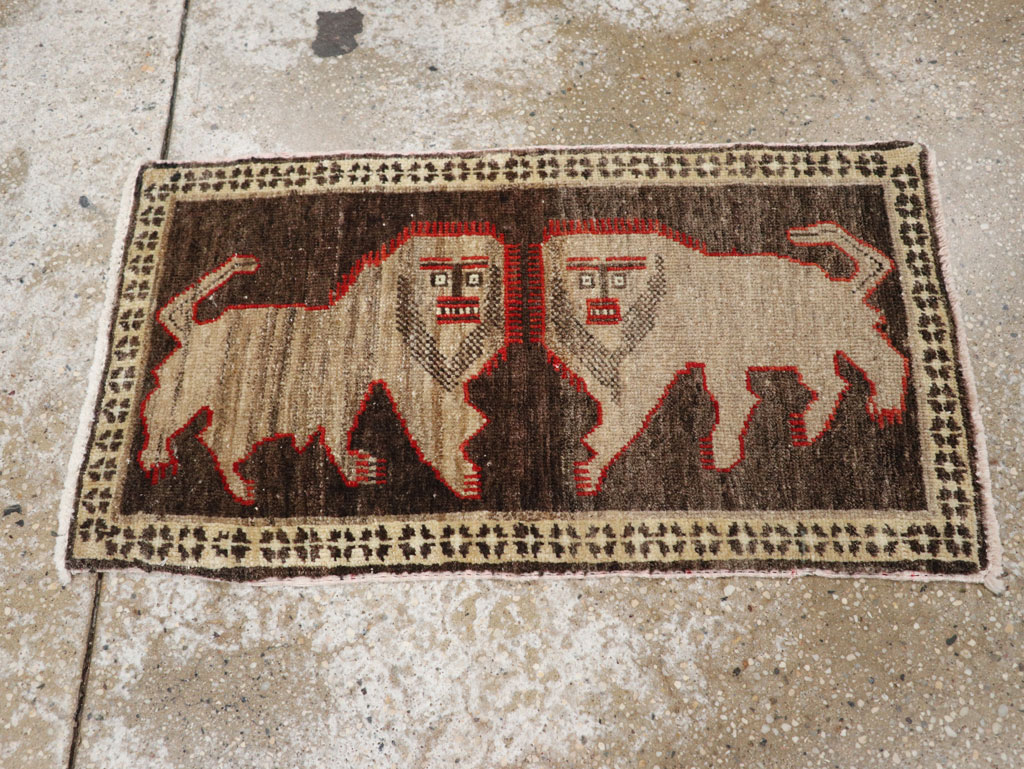 Vintage Turkish Anatolian Pictorial Rug (Pair: 1 of 2), No.33430 - Gss