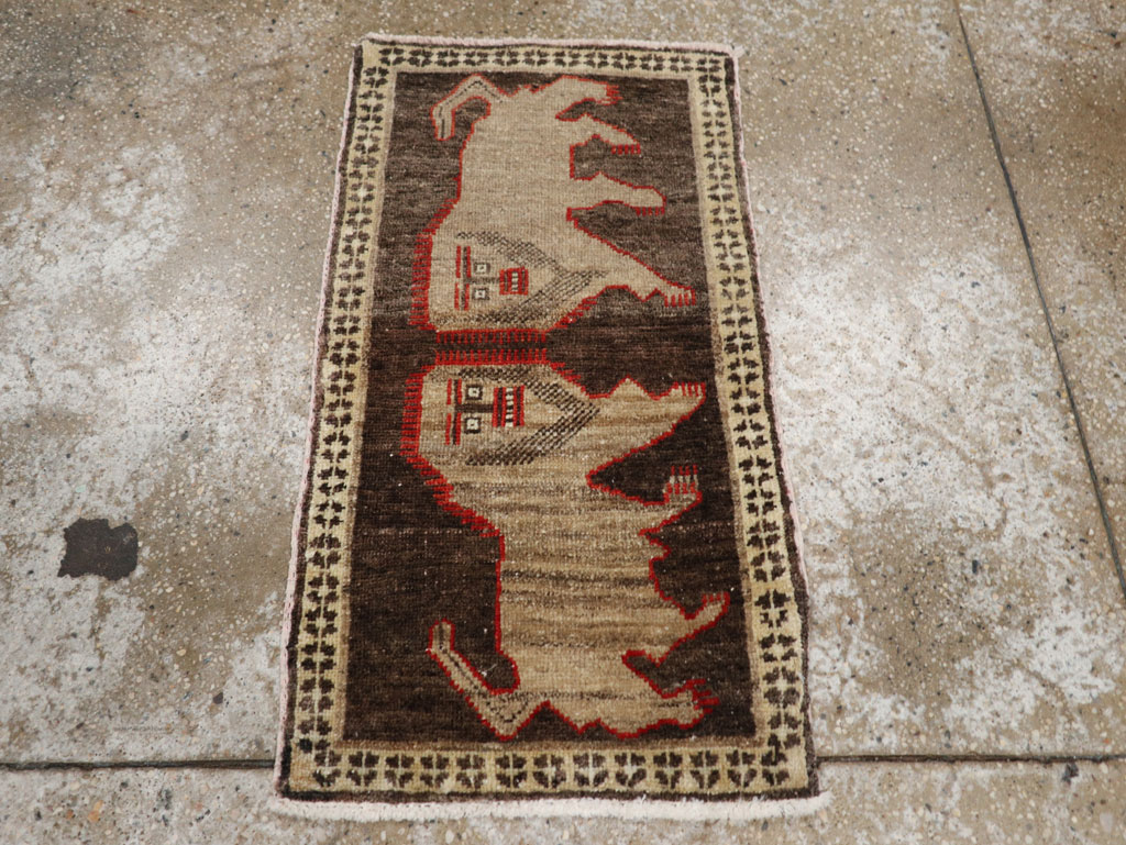 Vintage Turkish Anatolian Pictorial Rug (Pair: 1 of 2), No.33430 - Gss