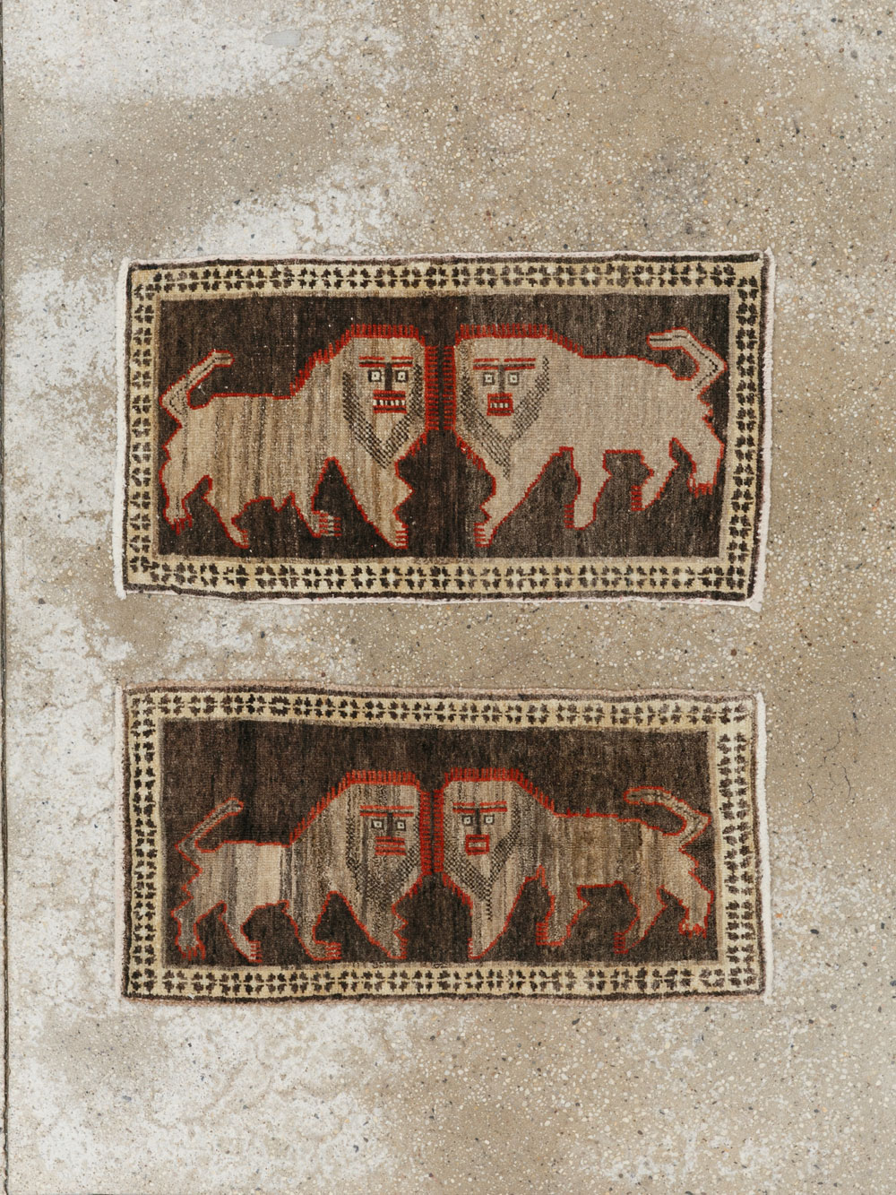 Vintage Turkish Anatolian Pictorial Rug (Pair: 1 of 2), No.33430 - Gss