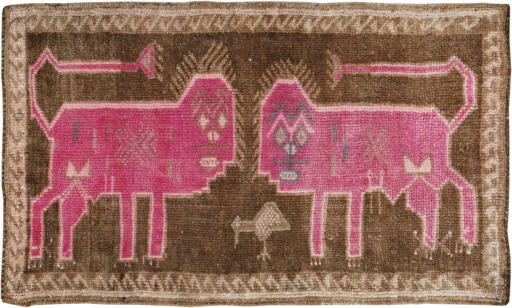 Vintage Turkish Anatolian Pictorial Rug, No.33431 - Gss