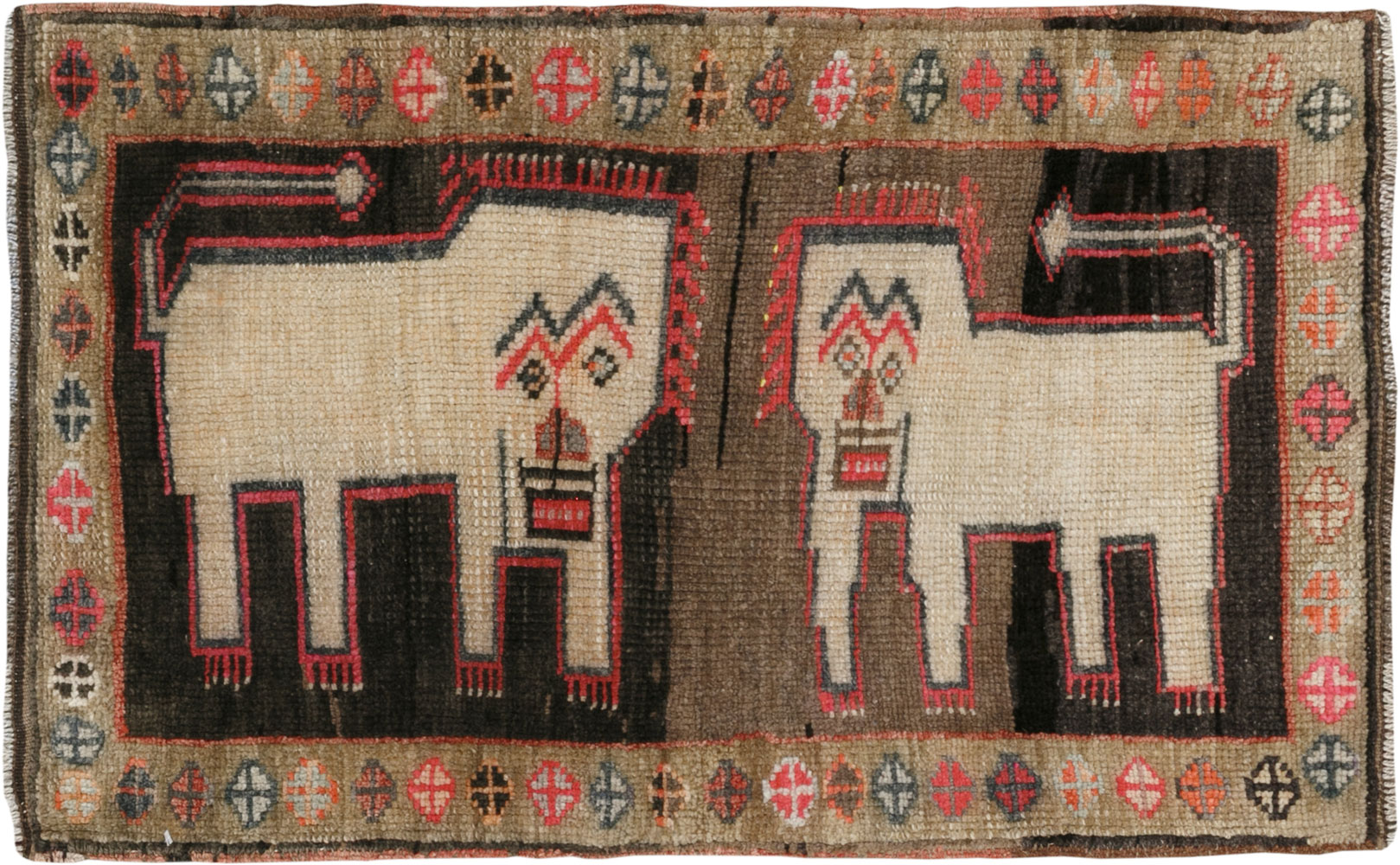Vintage Turkish Anatolian Pictorial Rug, No.33435 - Gss
