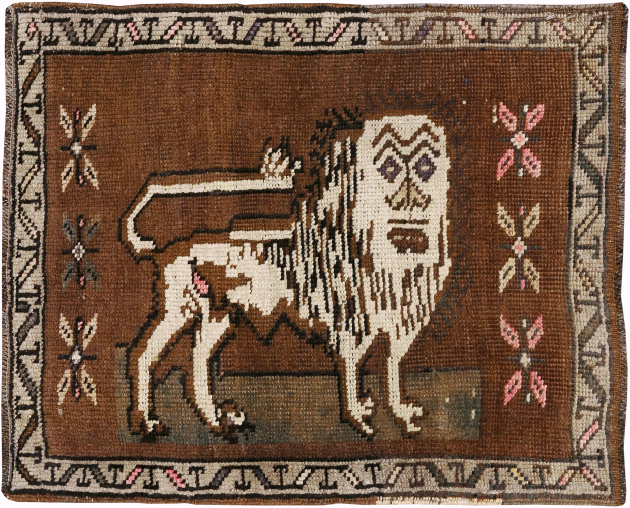 Vintage Turkish Anatolian Pictorial Rug (Pair: 2 of 2), No.33436 - Gss