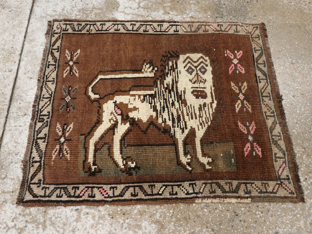 Vintage Turkish Anatolian Pictorial Rug (Pair: 2 of 2), No.33436 - Gss