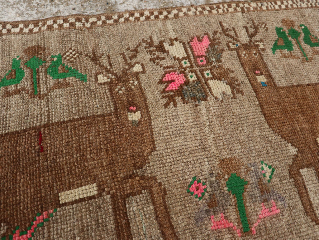 Vintage Turkish Anatolian Pictorial Rug (Pair: 2 of 2), No.33437 - Gss