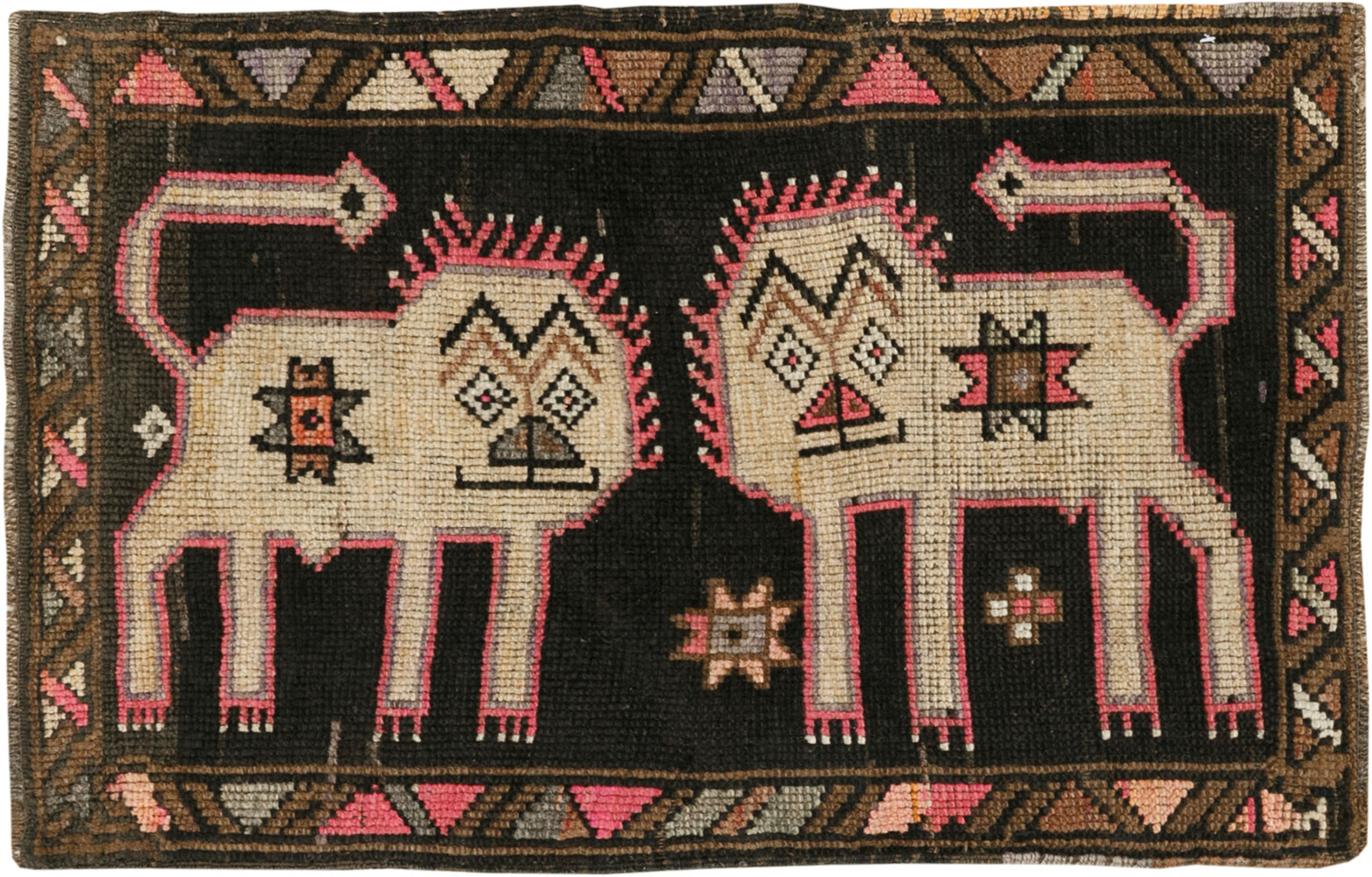 Vintage Turkish Anatolian Pictorial Rug, No.33438 - Gss
