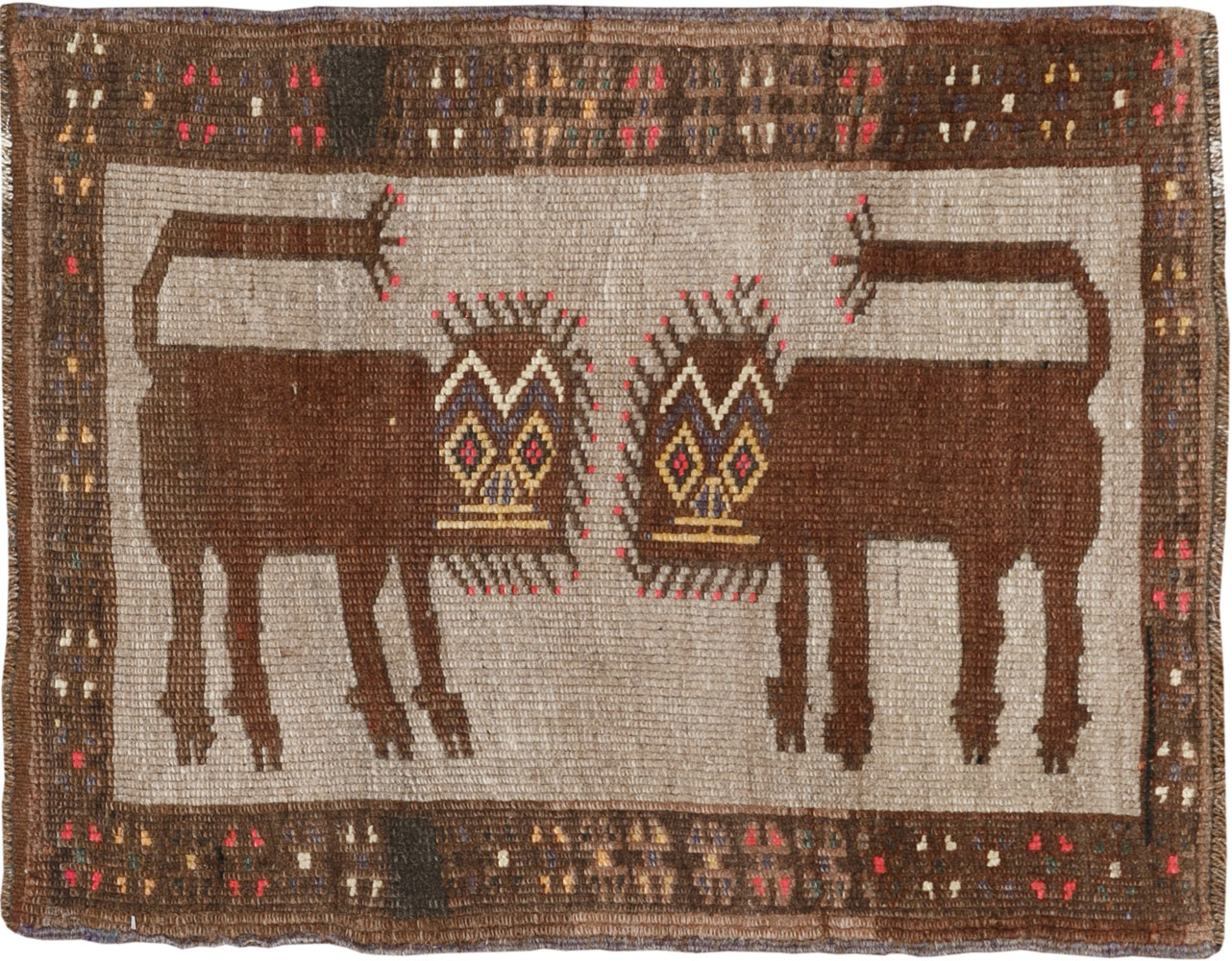 Vintage Turkish Anatolian Pictorial Rug, No.33439 - Gss