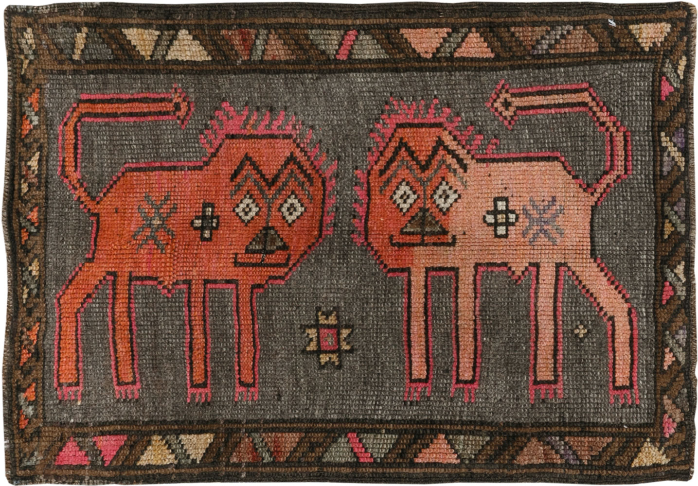Vintage Turkish Anatolian Pictorial Rug, No.33440 - Gss