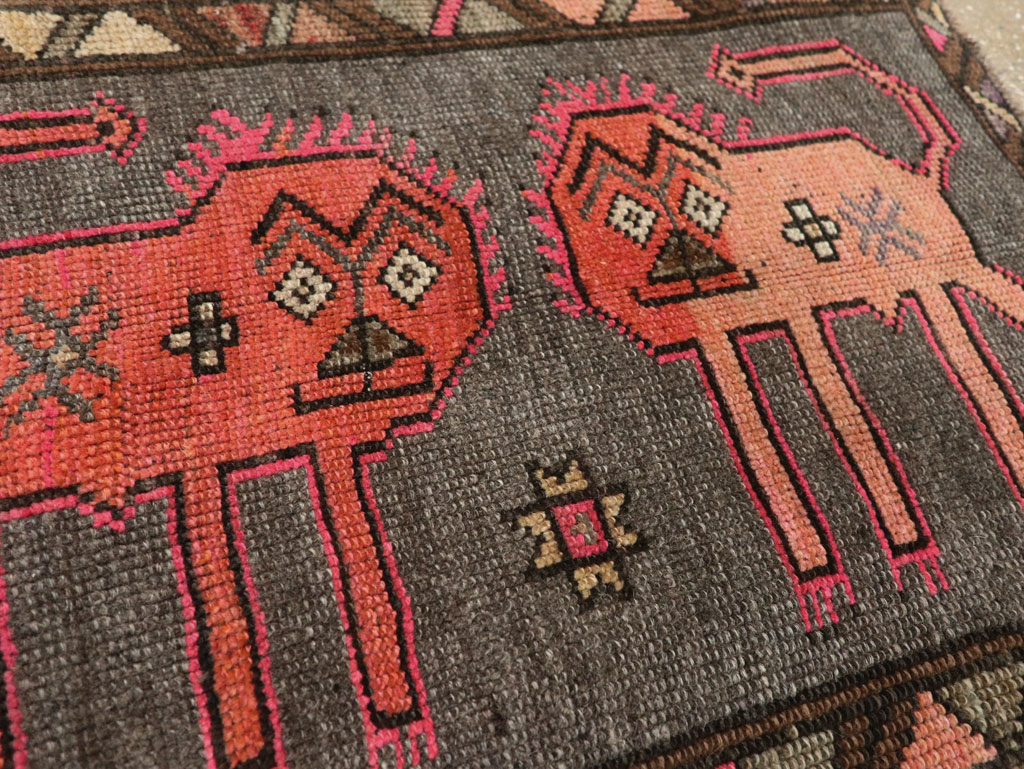 Vintage Turkish Anatolian Pictorial Rug, No.33440 - Gss