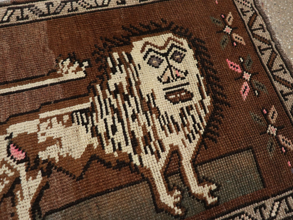 Vintage Turkish Anatolian Pictorial Rug (Pair: 1 of 2), No.33441 - Gss