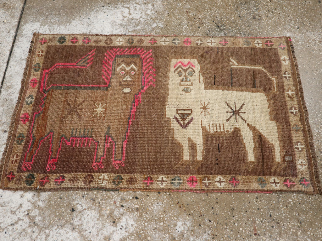Vintage Turkish Anatolian Pictorial Rug, No.33442 - Gss
