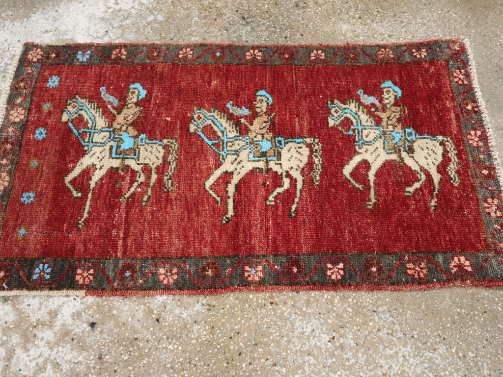 Vintage Turkish Anatolian Pictorial Rug, No.33443 - Gss