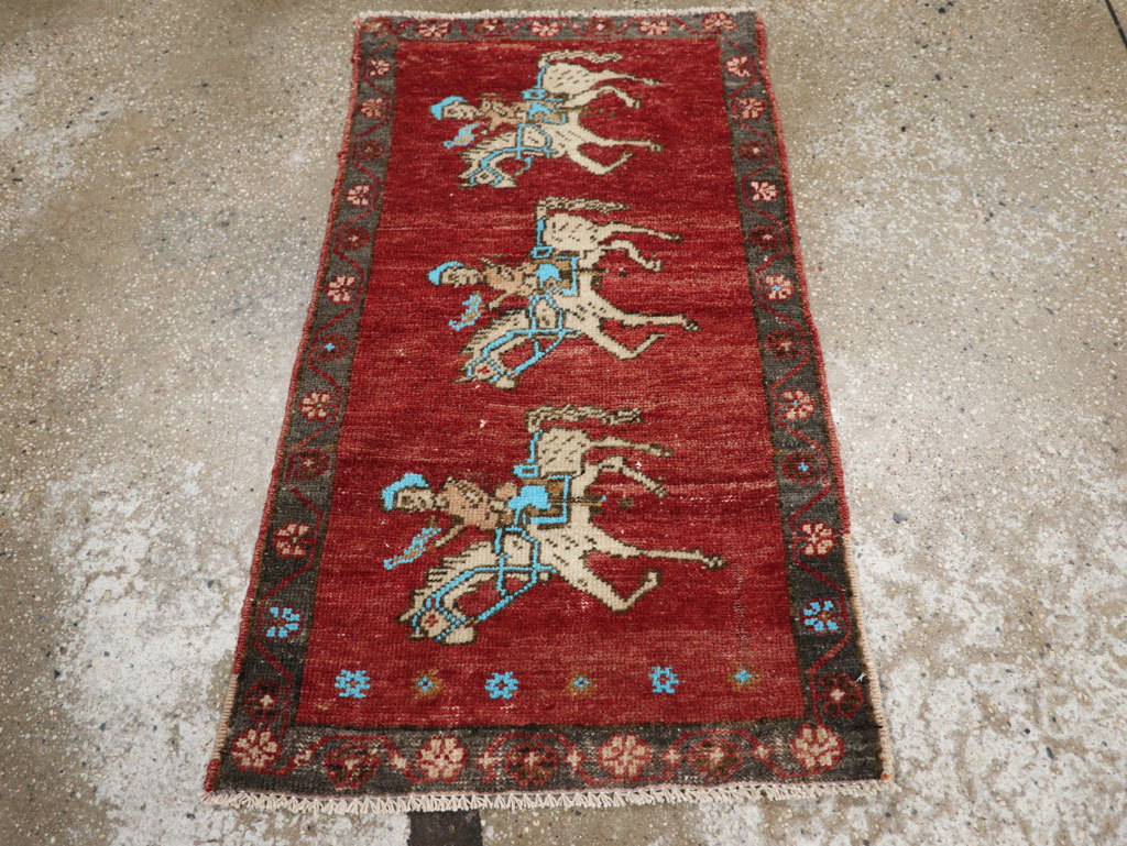 Vintage Turkish Anatolian Pictorial Rug, No.33443 - Gss