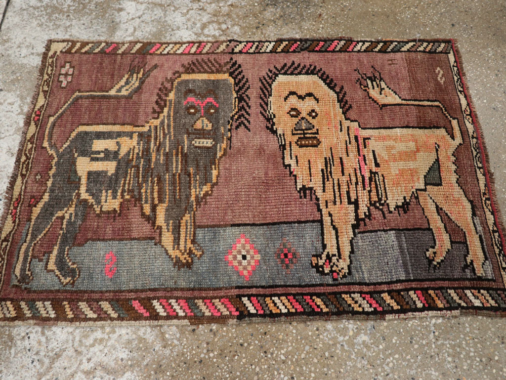 Vintage Turkish Anatolian Pictorial Rug, No.33445 - Gss