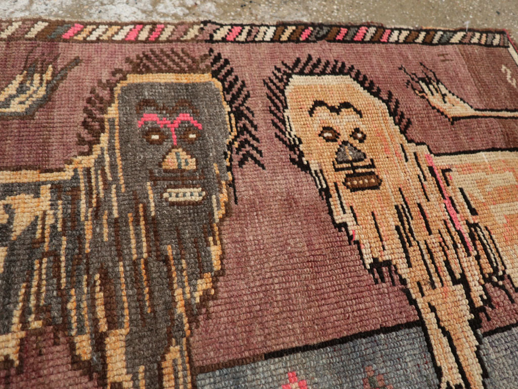 Vintage Turkish Anatolian Pictorial Rug, No.33445 - Gss