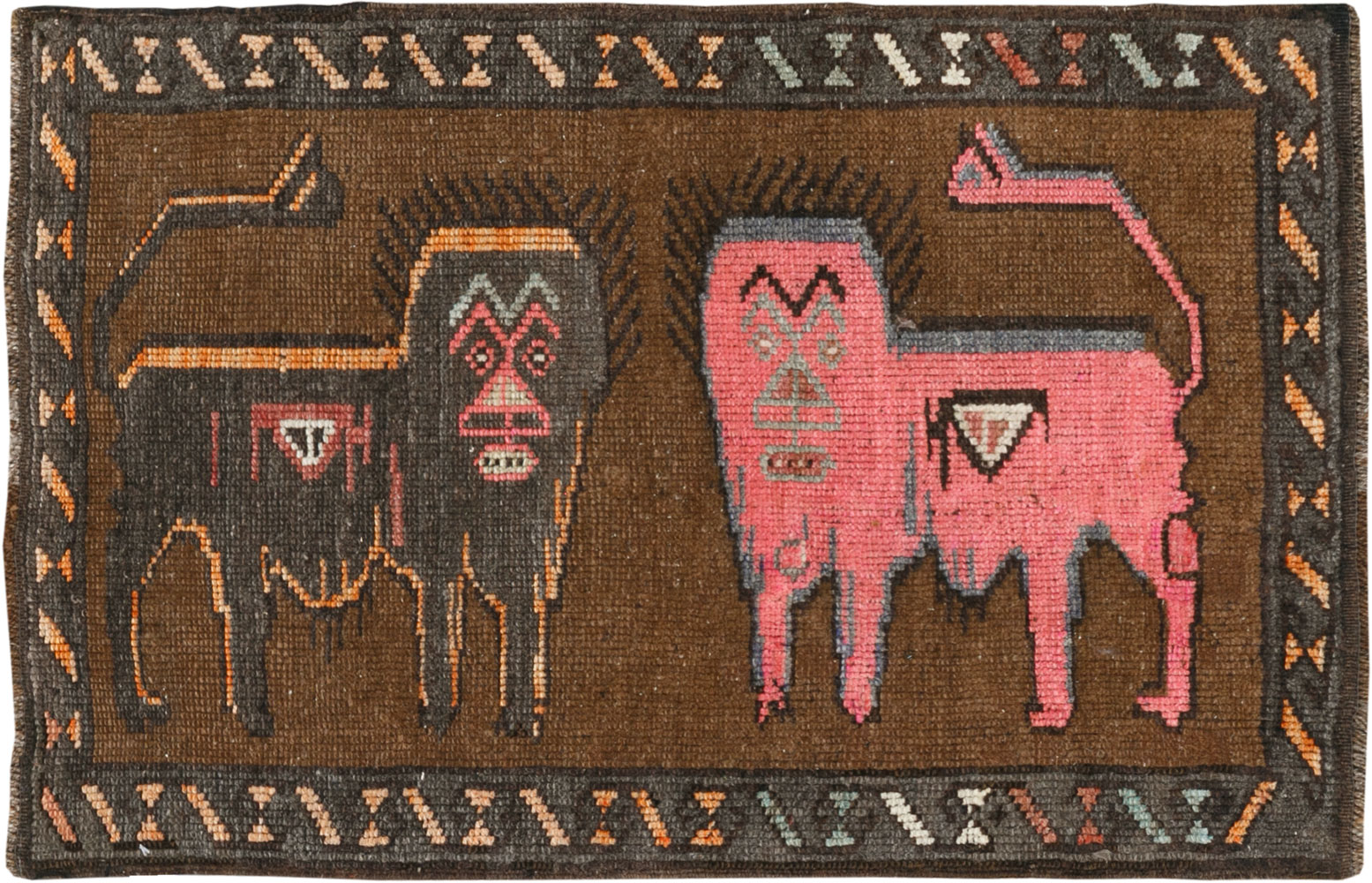 Vintage Turkish Anatolian Pictorial Rug, No.33446 - Gss