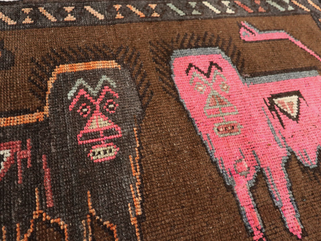 Vintage Turkish Anatolian Pictorial Rug, No.33446 - Gss