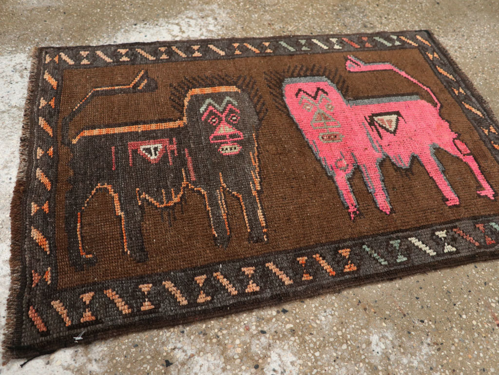 Vintage Turkish Anatolian Pictorial Rug, No.33446 - Gss