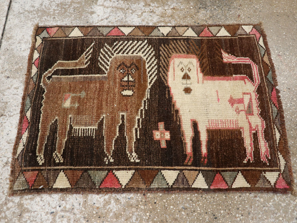 Vintage Turkish Anatolian Pictorial Rug, No.33447 - Gss