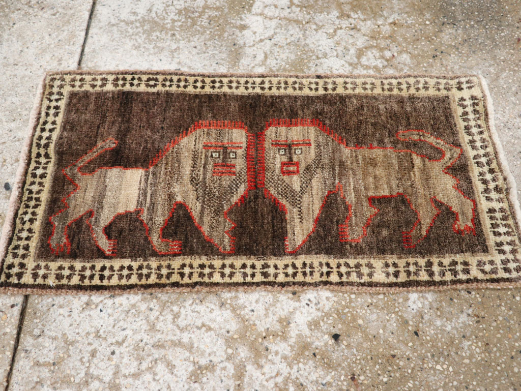 Vintage Turkish Anatolian Pictorial Rug (Pair: 2 of 2), No.33448 - Gss