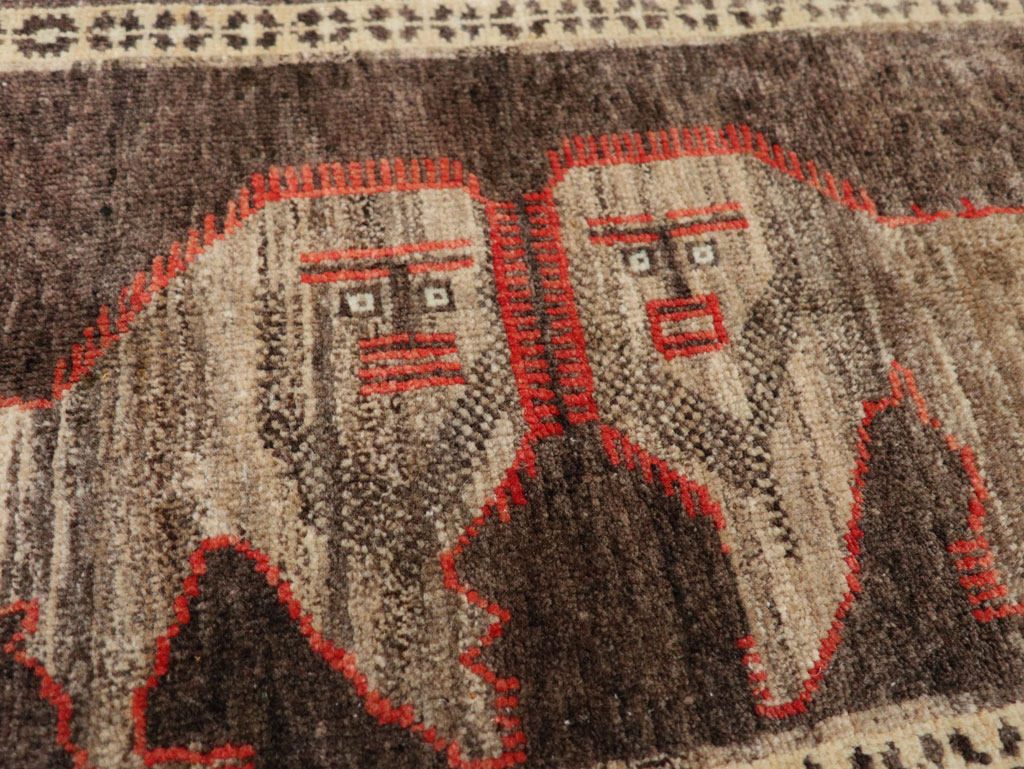 Vintage Turkish Anatolian Pictorial Rug (Pair: 2 of 2), No.33448 - Gss