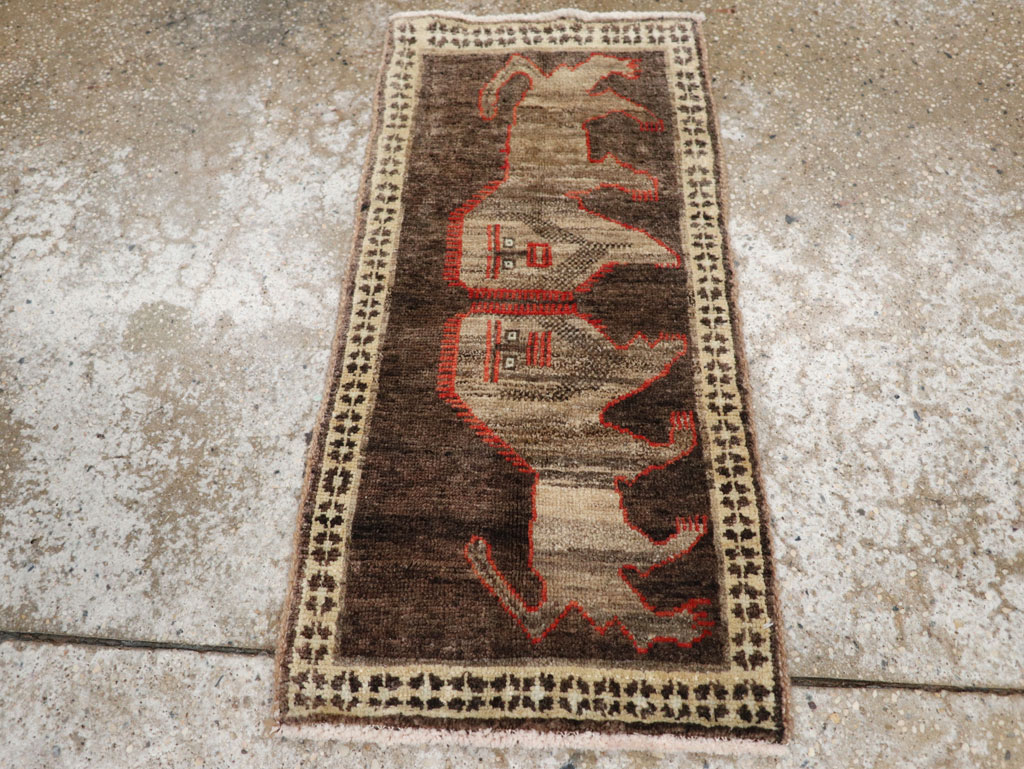 Vintage Turkish Anatolian Pictorial Rug (Pair: 2 of 2), No.33448 - Gss