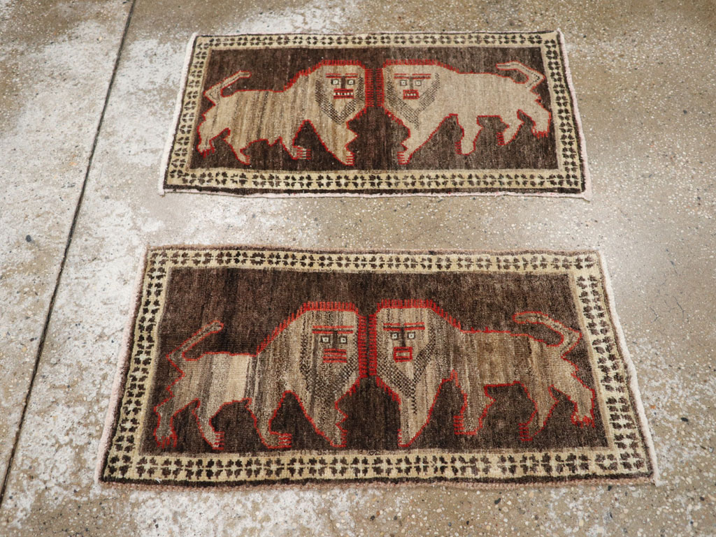 Vintage Turkish Anatolian Pictorial Rug (Pair: 2 of 2), No.33448 - Gss