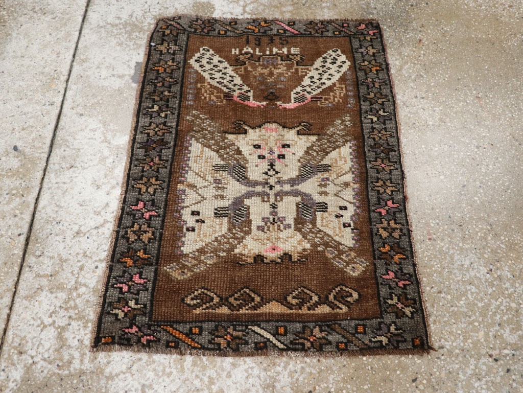 Vintage Turkish Anatolian Throw Rug, No.33450 - Gss