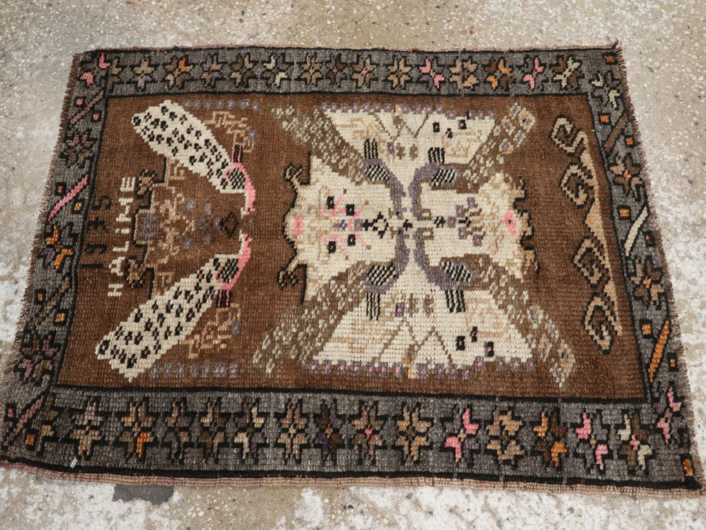 Vintage Turkish Anatolian Throw Rug, No.33450 - Gss