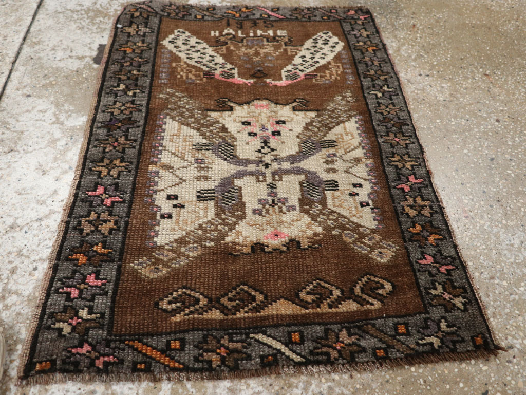 Vintage Turkish Anatolian Throw Rug, No.33450 - Gss